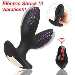 Volwassen speelgoed mannelijk prostaat vibrerende massager 8 snelheden g-spot anale buttplug expanderbreidbare vibrator volwassen mannen seksspeeltjes elektrische schok l230518