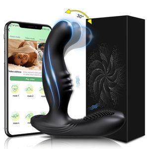 Volwassen Speelgoed Mannelijke Wiggle Prostaat Massager Anale Vibrator voor Mannen APP Controle Swing Butt Plug Perineum Stimulator Seksspeeltje koppels 230911