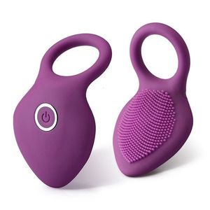 Volwassen speelgoed Penile ring Vibratie Stimulator GSPOT Sekspeelgoed gebruikt voor koppels om vertraging lik te trillen en vaginale orgasme te vergrendelen met een dunne buisvibrator 230520