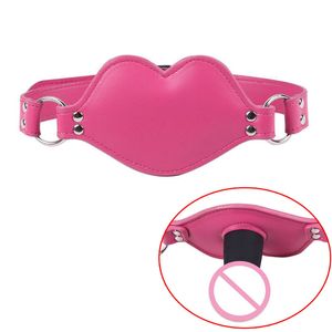 Jouets pour adultes PU Réglable Bdsm Silicone Pénis Gode Gag Bondage Érotique Bouche Restrictions Fétiche Jeu Sexe pour Femmes Gay 230824