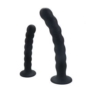 Jouets pour adultes Produits de sexe avec stimulateur vaginal puissant Sucker Perle en silicone Gode Anal Plug Masseur de prostate pour homme et femme 230519