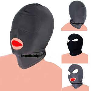 Jouets pour adultes SM Sex Game Extensible BDSM Masque Jouets Tous Colsed Tête Harnais Capot Avec Bandeau Rembourré Jeu De Rôle Cosplay Accessoires 231128