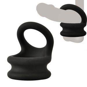 Jouets pour adultes Petit Moyen Grand Silicone Double Cock Ring Verrouiller Retarder L'éjaculation Mâle Pénis Ball Stretcher Bondage Sex Toy Hommes 230706