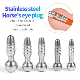 Volwassen Speelgoed Roestvrij Stalen Metalen Kogel Penis Plug Urethrale Dilatatie Paard Oog Stok Stimulatie Voor Mannelijke Bdsm Sexshop 18 230824