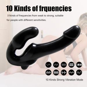 Volwassen speelgoed strapless strap-on dildo vibrator voor koppelsstrapon voor Lesiban draadloze afstandsbediening Dubbele kopen vibrator volwassen seksspeelgoed 230519