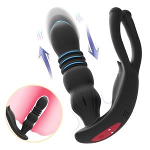 Volwassen Speelgoed Telescopische Prostaat Massager Anale Vibrator Butt Plug Masturbators Draadloze Afstandsbediening Dildo Speeltjes voor Mannen Gay Vrouwen Sexshop 230720