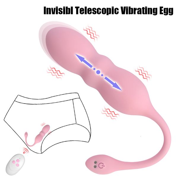 Jouets pour adultes Thrusting Panty Vibrator Sex Shop Télécommande Jump Egg Sex Toy pour femmes Télescopique Vibrant Egg G Spot Vaginal Massager 230519