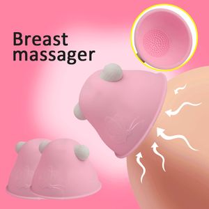 Jouets pour adultes USB chargeant le sexe vibrant mamelon ventouse stimulateur de mamelle vibrateur élargissement du sein masseur pinces à mamelon jouets sexuels pour femme 230804
