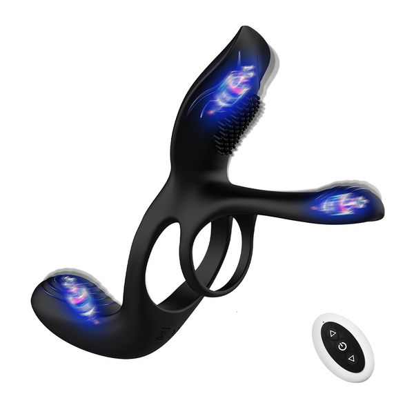 Jouets pour adultes Vibrant Cock Ring Sex Toy Marchandises Pour Hommes Retard D'éjaculation Extenseur De Pénis Élargissement Produits Érotiques Couples 230706