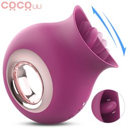 Giocattoli adulti Vibratore per donne Punto G Leccare Dildo Clitoride Stimolatore capezzoli Lingua orale Figa Vagina Giocattoli sessuali per donne Masturbazione femminile 230920