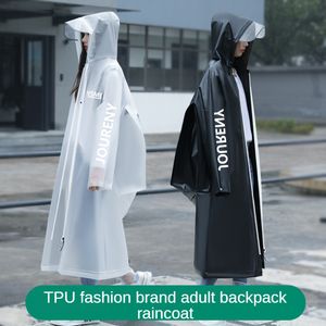 Adulte TPU imperméable Long Trench Coat femmes coupe-vent équitation pluie Poncho veste étanche moto Camping idées cadeaux