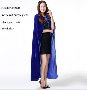 Adulte Unisexe Velours Couleur Unie Long noir blanc chaud païen Cape À Capuche Halloween enfants Costume Party wicca vampire Cape cosplay tissu