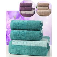 Serviette de bain universelle adulte Ensemble 100% coton cadeau 1pc serviette de bain 2pcs serviette pour le visage serviette de salle de bain textile 2712