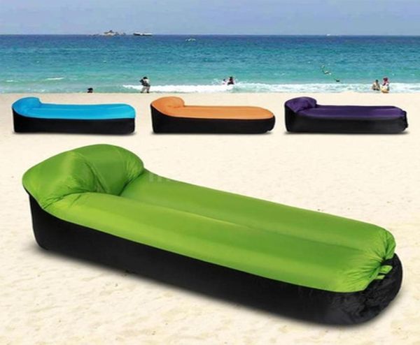 Sofá inflable impermeable para adultos, tumbonas de playa, plegable rápido, sacos de dormir para acampar, sofás cama de aire 36599537995574