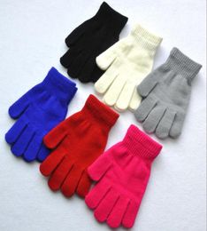 Volwassen Winter Warme Gebreide Handschoenen Voor Kinderen Jongens Meisje Vijf Vinger Magische Handschoenen Outdoor Sport Fitness Wanten Voor Kinderen Vrouwen whol1993271