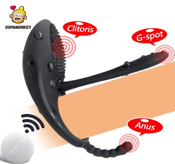 Adulte sans fil à distance anneau de pénis vibrateur mâle retard éjaculation stimulateur de Clitoris anneau de coq Couple produits boutique Q05085591647