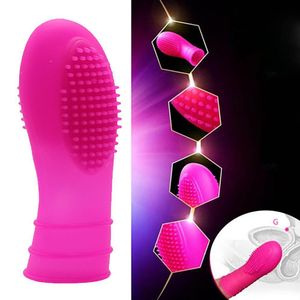 Vibrators Volwassen vrouw Lover Soft Finger Orgasme Sleeve Clitoral G-Spot Vibe Sex Game Toys #R571
