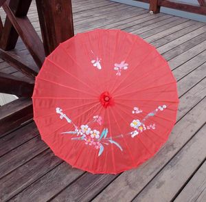Adultes chinois fait à la main tissu parapluie mode voyage couleur bonbon Oriental Parasol parapluies outils de mariage accessoires de mode ZZA