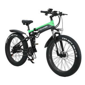 Stock de la UE R5 Adultos Bicicletas eléctricas plegables 1000W 26 pulgadas 48V 14AH Bike Bike Fat Tirela Off Road Snow Ebikes para hombres Velocidad máxima 45 km/h