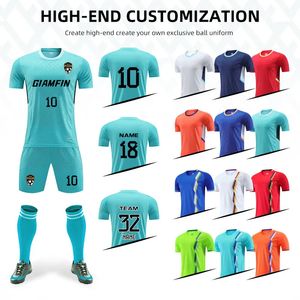 Adultes Enfants Uniformes de football Hommes Femmes Personnaliser Maillots Chemises Futsal Sportswear Kit Survêtement de formation Costume de sport pour enfants 240315