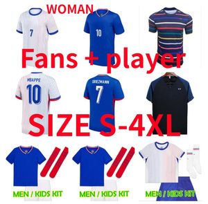 24 25 Euro Cup maillot de French Jersey MBAPPE Soccer Jerseys 2024 DEMBELE COMAN KANTE Maillot de Foot Equipe GRIEZMANN Mujer Niños Hombres Camiseta de fútbol Versión del jugador