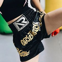 Volwassenen Muay Thai Cord Design Kickboxing Shorts Boys Girls Martial Arts Kids Boxing Short Pants Sports Fighting 240402