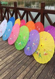 Adultes taille japonais chinois Oriental Parasol fait à la main tissu parapluie pour fête de mariage pographie décoration parapluie accessoires can6395629