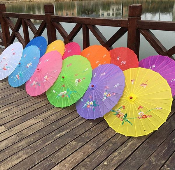 Tamaño de adultos Parasol Chino Oriental para el paraguas de tela hecha a mano para la fiesta de bodas Decoración del paraguas por mar FW1797211