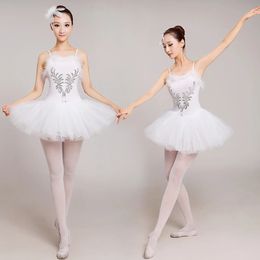 Adultes blanc cygne lac robe de Ballet femmes ballerine Tutu Costume classique Ballet justaucorps scène Performance Dancewear 240304