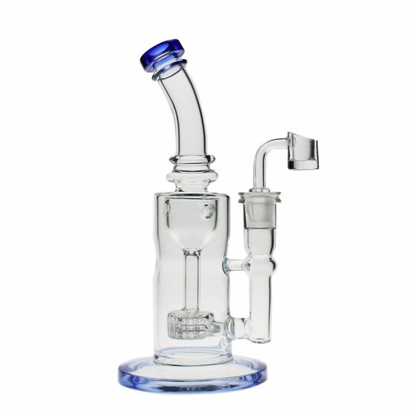 SAML Hookahs Bong Reciclador Torus Dab Rig de 9,5 pulgadas de alto con Matrix Percolator pipa de agua resistente para fumar Tamaño de junta transparente 14,4 mm PG5108