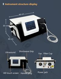 Advanced 2 en 1 Machine d'onde d'amortissement à ultrasons pour soulagement de la douleur Machine de thérapie d'onde de choc physique pour la dysfonction érectile