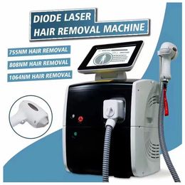 Épilation laser à semi-conducteur avancée 808nm Machine permanente de dommages aux racines des cheveux des follicules 3 longueurs d'onde Épilation portable Salon de dissipation de l'acné