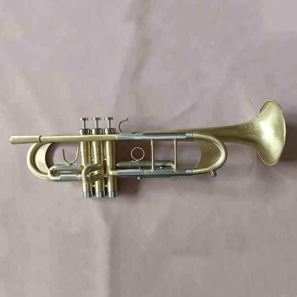 Trompette professionnelle personnalisée avancée, air Bb, Surface en laiton plaqué or, Instruments de musique professionnels avec étui 01