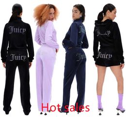 Geavanceerd ontwerp Tweedelige damesbroek Fluwelen mode Juicy Trainingspak Vrouwen Coutoure Set cool Trainingspak Couture Juciy Coture Sweatsuits 99 hghhjdd