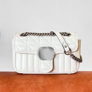 Ontwerpers Tassen Marmont Echt lederen Cross Body Tassen Vrouwen tote bag mannen handtas Schouder sling Bag klassieke halve Camera tas sportschool vrouw ijdelheid Metalen ketting zwarte tas