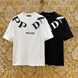 T-shirt homme édition avancée France vêtements de mode italiens deux lettres PR imprimé graphique sur coton mode col rond PRAAA 3xl 4XL 5XL haut à manches courtes T-shirt