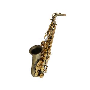 Advanced Professional Alto Mib avec corps en laiton antique et touches dorées Saxophone SAX