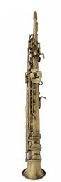 Saxofón soprano Bb de bronce profesional avanzado saxofón de una pieza SAX