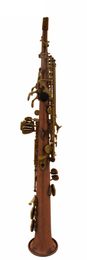 Saxophone Sib Saxophone Soprano Divisé Professionnel Avancé Bronze Rouge SAX