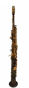 Saxophone soprano professionnel avancé Sib noir mat nickel or clé saxophone SAX
