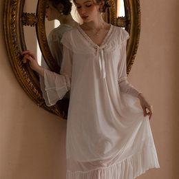 Sensation avancée fée douce vêtements pour femmes enceintes rétro maille chemise de nuit taille ample maison pyjamas Sexy