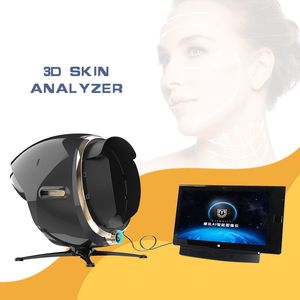 Analyseur de peau avancé Instrument d'image d'intelligence artificielle Détecteur de peau Machine d'analyse faciale numérique 3D à huit spectres Scanner de miroir magique portable