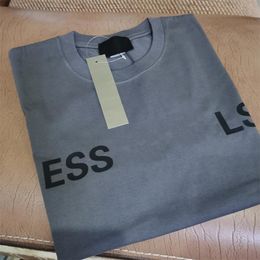 Geavanceerde versie ESS-print T-shirt Heren dames 100% katoen Ronde hals rubberen letterontwerper Grafisch Uitstekende kwaliteit Kleding Shirts met korte mouwen T-shirts
