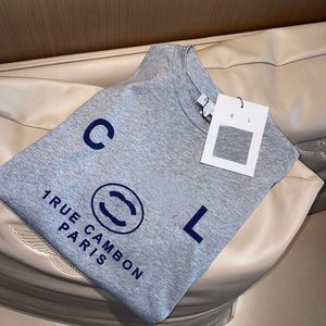 Version avancée T-shirt pour femmes France Paris Vêtements à la mode C Lettre graphique Print Couple Coton Coton Round Neck Channel Men and Femmes