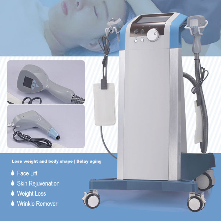 Gelişmiş Dikey Ultrason Vücut Zayıflama Ağrısız Selülit Yanma Makinesi Kalçası Kaldırma abs firması 2 1 RF 360 Cilt Kaldırma Kollajen Tabancası