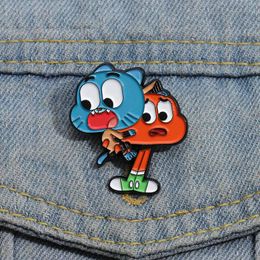 Broches en émail de dessin animé d'aventure, broches d'animation de comédie personnalisées, Badges à revers, bijoux amusants, cadeau pour enfants et amis