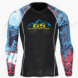 ADVENTURE GS 3D T-shirts Chemise à manches longues pour hommes Protection 50UPF Hauts à séchage rapide Chemises d'extérieur légères et respirantes 240130
