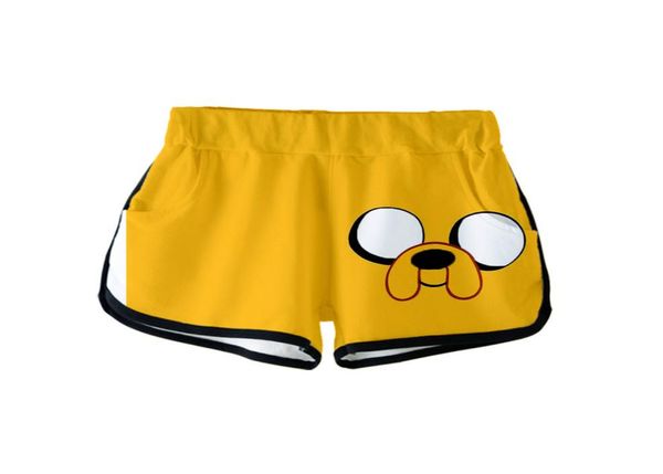 Adventure Time Finn y Jake The Dog Face Shorts Shorts informales Mujer Shorts 3d Harajuku Sexy Short Pants Women039s Clothing T201991726