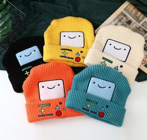 Adventure Time Merch Cartoon Symbol Y Broidered Wainen Hat Automne et hiver noir épaissis tricot chaud 4045004