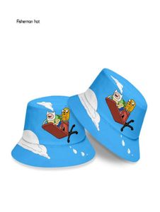 Adventure Time Printing Fisherman Hat Adult en Kids Spot Supply Korean Style Basin Hat For Couple Sun Visor in Summ Bucket Hat1925090